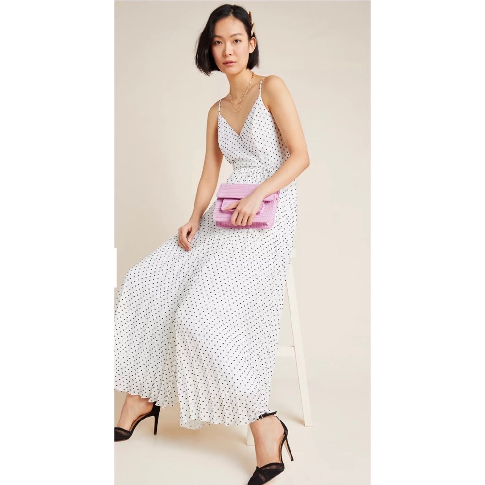 Anthropologie Marilyn Pleated Wrap
Maxi Dress Size LP